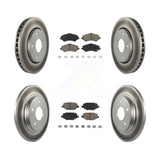 Front Rear Coated Brake Rotor Ceramic Pad Kit For Dodge Grand Caravan Chrysler &