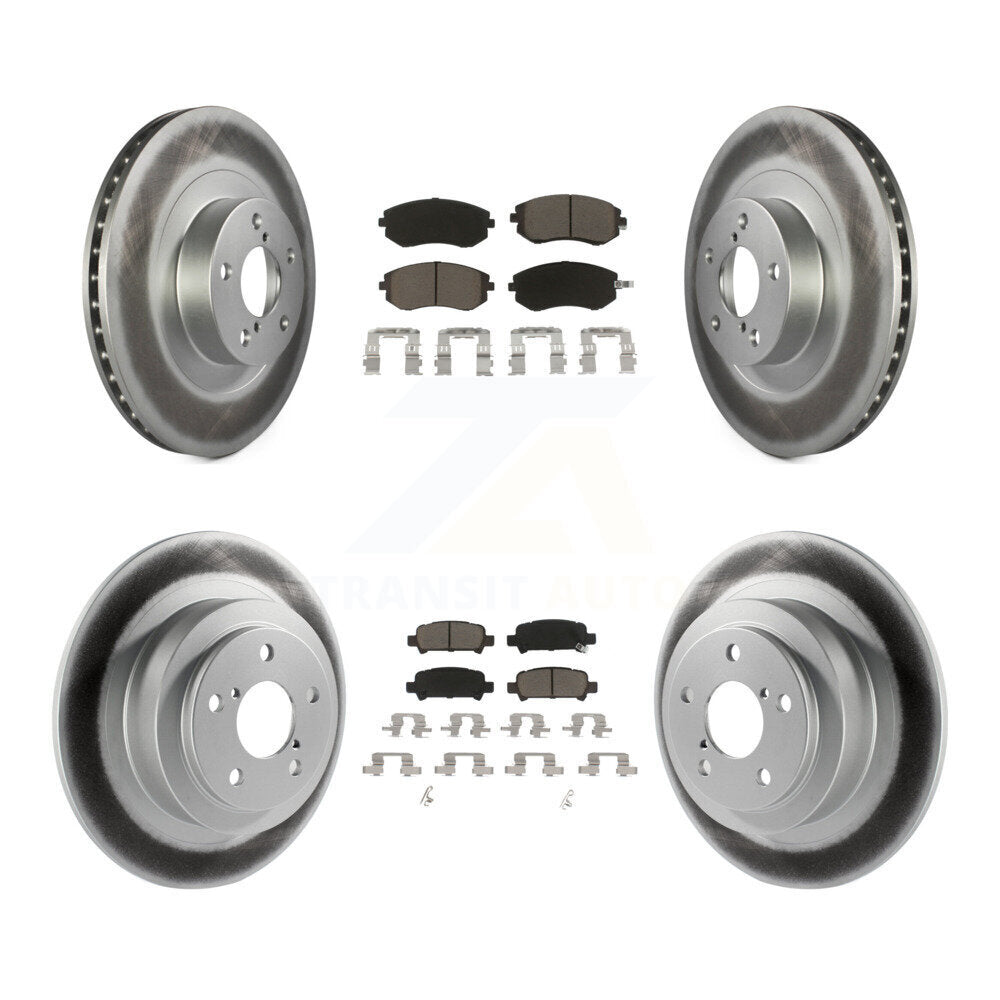 Front Rear Coat Disc Brake Rotors Ceramic Pad Kit For Subaru Outback Legacy Baja