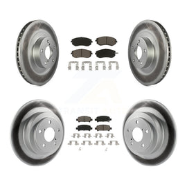 Front Rear Coat Disc Brake Rotors Ceramic Pad Kit For Subaru Outback Legacy Baja