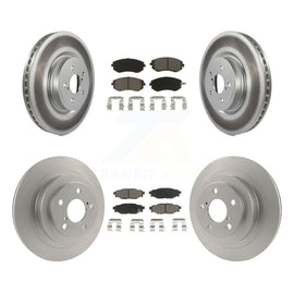 Front Rear Coated Disc Brake Rotors And Ceramic Pads Kit For Subaru Legacy
