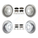 Front Rear Coated Disc Brake Rotor And Ceramic Pad Kit For Subaru Outback Legacy