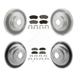 [Front+Rear] 05-06 Subaru Baja Turbocharged Premium Coated Rotors & Ceramic Pads Brake Kit For Max Braking