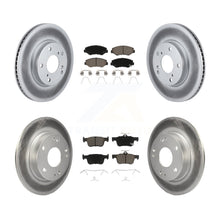 Load image into Gallery viewer, Front Rear Coated Disc Brake Rotors And Ceramic Pads Kit For Honda Civic