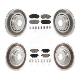 [Front+Rear] 2016-2022 Mazda CX-9 Premium Coated Rotors & Ceramic Pads Brake Kit For Max Braking