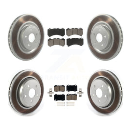 Front Rear Coated Disc Brake Rotor Ceramic Pad Kit For Jeep Grand Cherokee Dodge