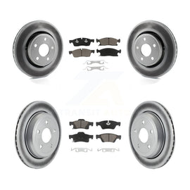 Front Rear Coat Disc Brake Rotor Ceramic Pad Kit For Dodge Durango Jeep Grand WK