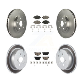 [Front+Rear] 2005-2010 Scion tC Premium Coated Rotors & Ceramic Pads Brake Kit For Max Braking