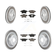 Charger l'image dans la galerie, Front Rear Coated Disc Brake Rotor &amp; Ceramic Pad Kit For Ford Fusion Lincoln MKZ