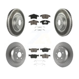 Front Rear Coated Disc Brake Rotor & Ceramic Pad Kit For Ford Fusion Lincoln MKZ