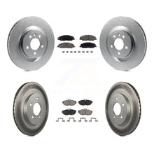 Charger l'image dans la galerie, Front Rear Coated Disc Brake Rotors And Ceramic Pads Kit For Ford Mustang