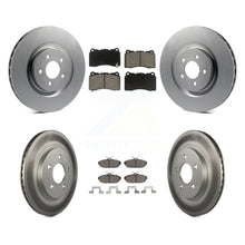Load image into Gallery viewer, Front Rear Coated Disc Brake Rotors And Ceramic Pads Kit For Ford Mustang