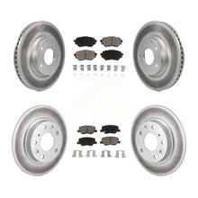 Charger l&#39;image dans la galerie, Front Rear Coated Disc Brake Rotors And Ceramic Pads Kit For Mazda 3 Sport 2.5L