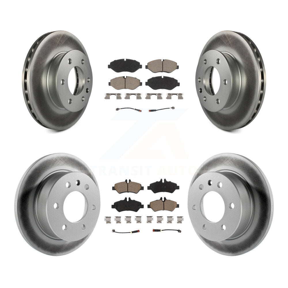 Front Rear Coat Disc Brake Rotor Ceramic Pad Kit For Sprinter 2500 Mercedes-Benz