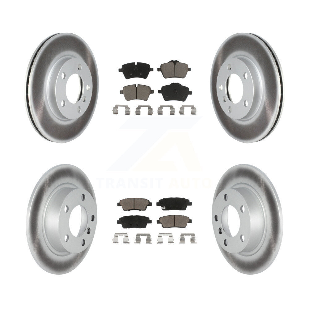 Front Rear Coated Brake Rotor Ceramic Pad Kit For Mini Cooper Countryman Paceman