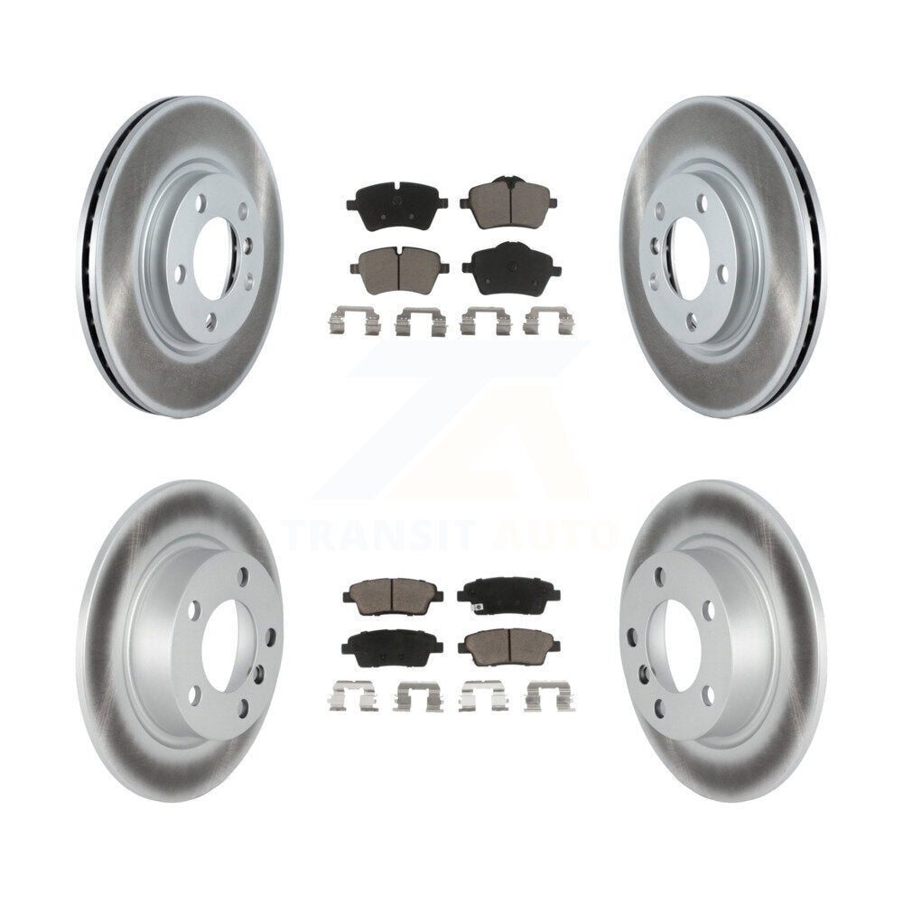 Front Rear Coated Brake Rotor Ceramic Pad Kit For Mini Cooper Countryman Paceman