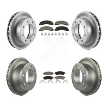 Charger l'image dans la galerie, Front Rear Coat Brake Rotors Ceramic Pad Kit For Ford F-250 Super Duty Excursion