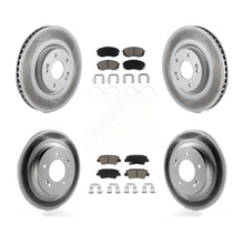 Charger l'image dans la galerie, [Front+Rear] 2016 Hyundai Sonata GAS engine Premium Coated Rotors &amp; Ceramic Pads Brake Kit For Max Braking