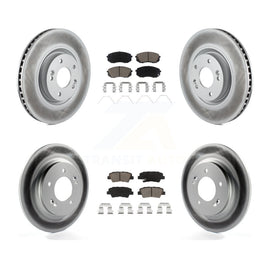 [Front+Rear] 2016 Hyundai Sonata GAS engine Premium Coated Rotors & Ceramic Pads Brake Kit For Max Braking