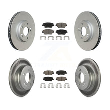 Charger l'image dans la galerie, Front Rear Coated Disc Brake Rotor Ceramic Pad Kit For Hyundai Sonata Kia Optima