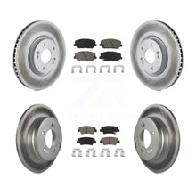 Load image into Gallery viewer, Front Rear Coated Disc Brake Rotors And Ceramic Pads Kit For Kia Optima 2.0L