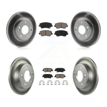 Charger l'image dans la galerie, Front Rear Coated Brake Rotor &amp; Ceramic Pad Kit For Kia Forte Hyundai Elantra GT