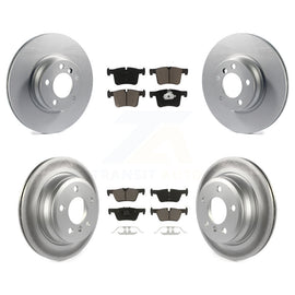 Front Rear Coated Disc Brake Rotors And Ceramic Pad Kit For BMW 328i xDrive 428i