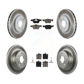 Front Rear Coated Brake Rotor Ceramic Pad Kit For Mercedes-Benz E320 CLK320 E430