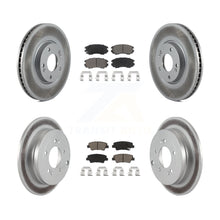 Load image into Gallery viewer, Front Rear Coated Disc Brake Rotors And Ceramic Pad Kit For 2007-2009 Kia Amanti