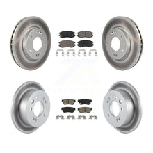 Load image into Gallery viewer, Front Rear Coated Disc Brake Rotors And Ceramic Pads Kit For Hyundai Elantra