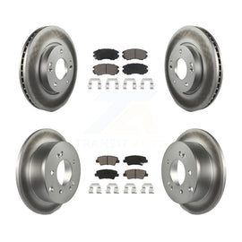 [Front+Rear] 2012-2013 Kia Soul Premium Coated Rotors & Ceramic Pads Brake Kit For Max Braking