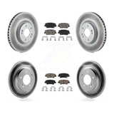 [Front+Rear] 16-17 Hyundai Azera Limited Premium Coated Rotors & Ceramic Pads Brake Kit For Max Braking