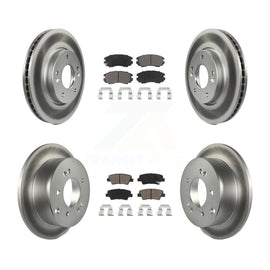 [Front+Rear] 2010-2011 Kia Soul 2.0L Premium Coated Rotors & Ceramic Pads Brake Kit For Max Braking