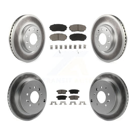 Front Rear Coat Brake Rotor Ceramic Pad Kit For Ford Edge Mazda CX-7 Lincoln MKX