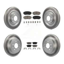 [Front+Rear] 2007-2015 Mazda CX-9 Premium Coated Rotors & Ceramic Pads Brake Kit For Max Braking