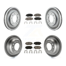 Charger l'image dans la galerie, Front Rear Coated Brake Rotor &amp; Ceramic Pad Kit For Kia Sedona Hyundai Entourage