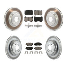 Charger l'image dans la galerie, Front Rear Coated Disc Brake Rotors And Ceramic Pad Kit For Hyundai Genesis 4.6L