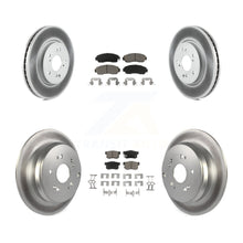 Charger l'image dans la galerie, Front Rear Coated Disc Brake Rotors And Ceramic Pads Kit For Acura RDX