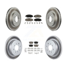 Charger l'image dans la galerie, Front Rear Coated Disc Brake Rotors And Ceramic Pad Kit For Honda Civic Acura EL