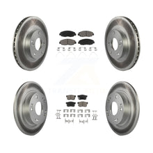 Charger l'image dans la galerie, [Front+Rear] 2014-2015 Honda Civic Touring Premium Coated Rotors &amp; Ceramic Pads Brake Kit For Max Braking