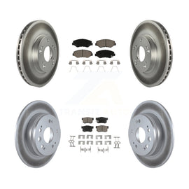 [Front+Rear] 2002-2004 Honda CR-V Premium Coated Rotors & Ceramic Pads Brake Kit For Max Braking