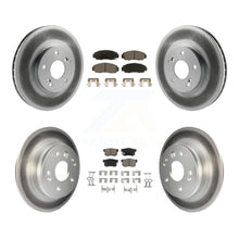Charger l'image dans la galerie, Front Rear Coated Disc Brake Rotors And Ceramic Pads Kit For Acura TL