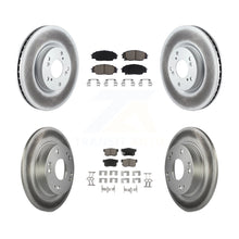Load image into Gallery viewer, Front Rear Coated Disc Brake Rotor And Ceramic Pad Kit For Honda Civic Acura CSX