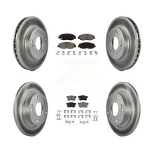 Load image into Gallery viewer, Front Rear Coated Disc Brake Rotors And Ceramic Pads Kit For Honda Civic