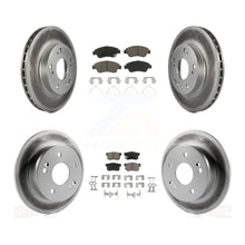 Load image into Gallery viewer, Front Rear Coated Disc Brake Rotor And Ceramic Pad Kit For Honda Civic Acura RSX