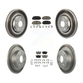 [Front+Rear] 2017-2022 Acura ILX Premium Coated Rotors & Ceramic Pads Brake Kit For Max Braking