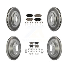 Load image into Gallery viewer, Front Rear Coated Disc Brake Rotors And Ceramic Pads Kit For Honda Civic