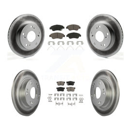 [Front+Rear] 2013-2015 Acura ILX 1.5L Premium Coated Rotors & Ceramic Pads Brake Kit For Max Braking