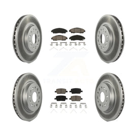 Front Rear Coated Brake Rotors Ceramic Pad Kit For Chevrolet Traverse GMC Acadia