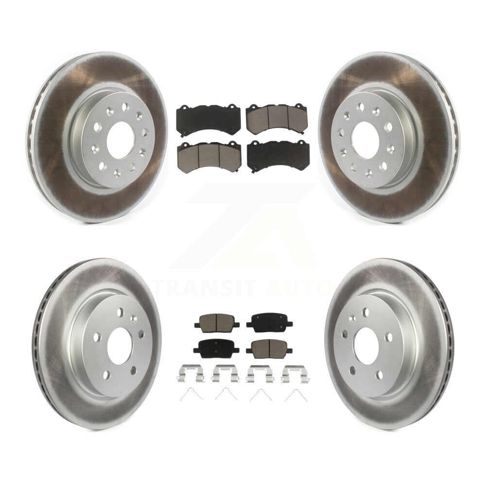 Front Rear Coat Brake Rotor Ceramic Pad Kit For 2019-2020 Chevrolet Camaro LT/LS