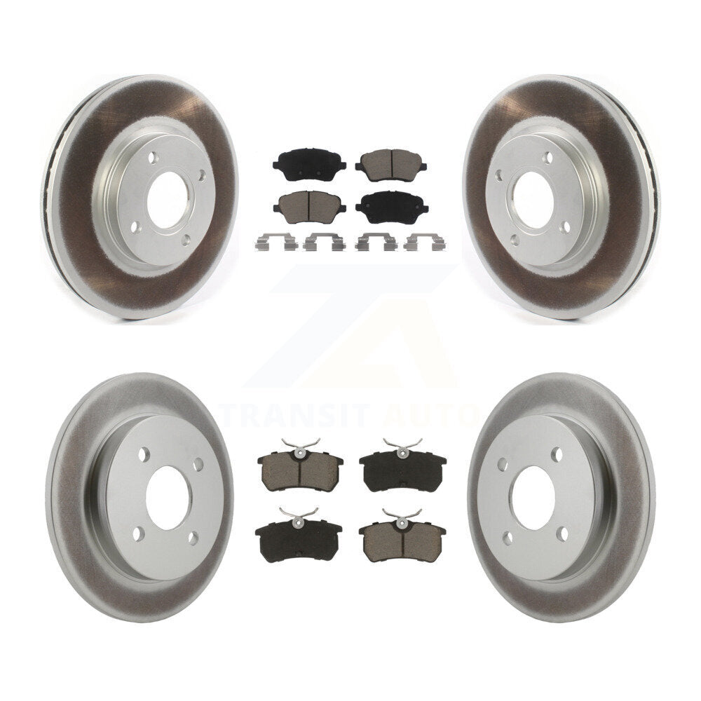[Front+Rear] 2014-2019 Ford Fiesta ST Premium Coated Rotors & Ceramic Pads Brake Kit For Max Braking